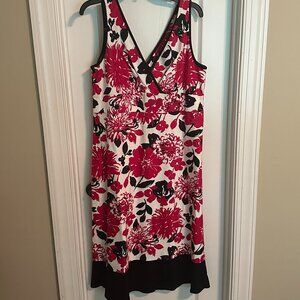 Jonathan Martin Studio Red Black & White Cotton Sundress Size 16
